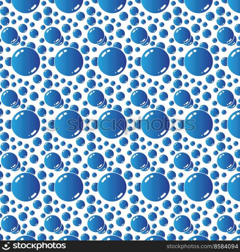 Soap bubbles seamless pattern. Vector background