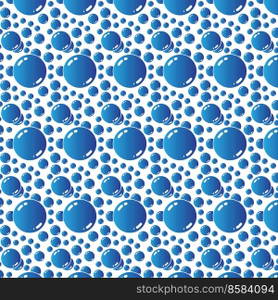 Soap bubbles seamless pattern. Vector background