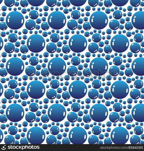 Soap bubbles seamless pattern. Vector background