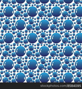 Soap bubbles seamless pattern. Vector background