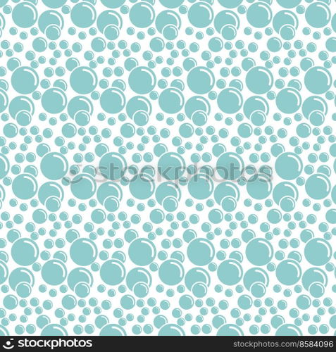 Soap bubbles seamless pattern. Vector background