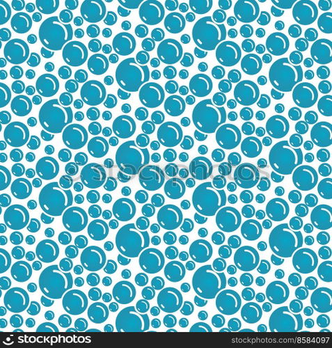 Soap bubbles seamless pattern. Vector background