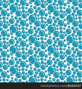 Soap bubbles seamless pattern. Vector background