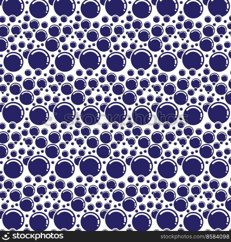 Soap bubbles seamless pattern. Vector background