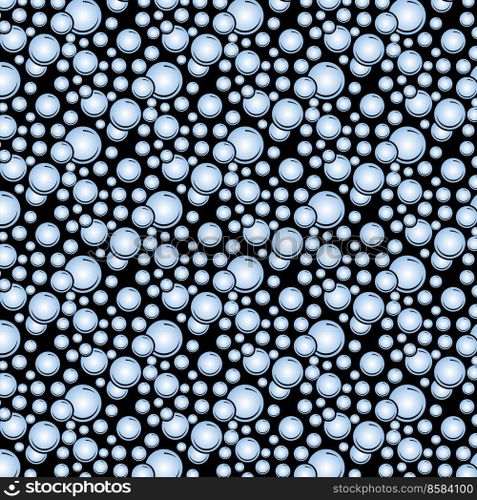 Soap bubbles seamless pattern. Vector background