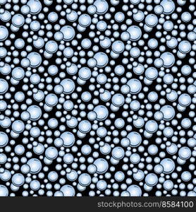 Soap bubbles seamless pattern. Vector background