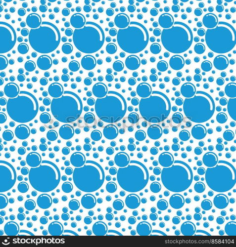 Soap bubbles seamless pattern. Vector background