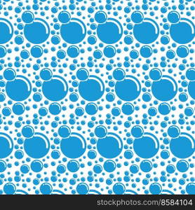 Soap bubbles seamless pattern. Vector background