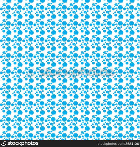 Soap bubbles seamless pattern. Vector background