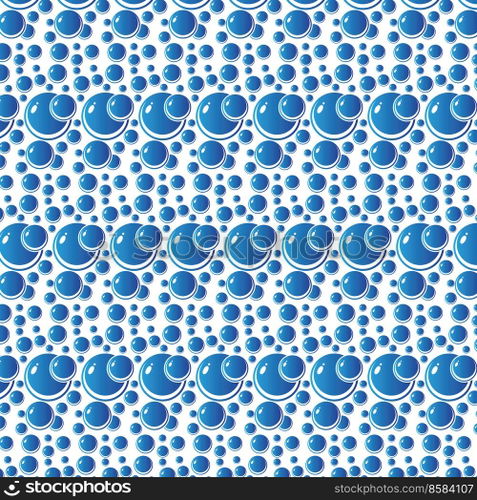 Soap bubbles seamless pattern. Vector background