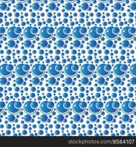 Soap bubbles seamless pattern. Vector background