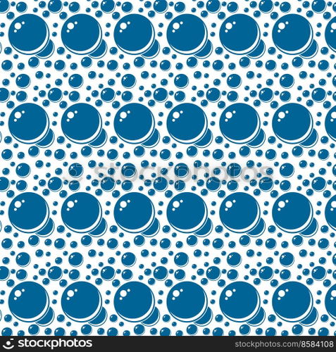 Soap bubbles seamless pattern. Vector background