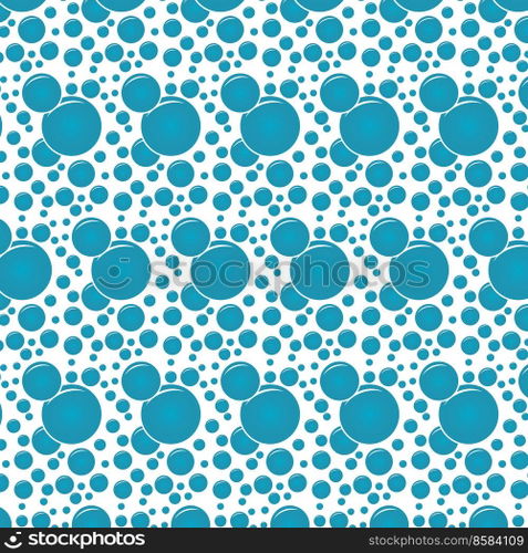 Soap bubbles seamless pattern. Vector background