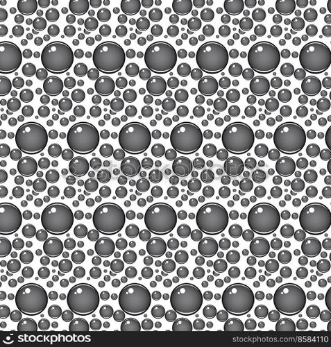 Soap bubbles seamless pattern. Vector background