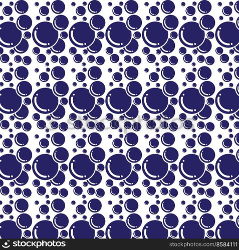 Soap bubbles seamless pattern. Vector background