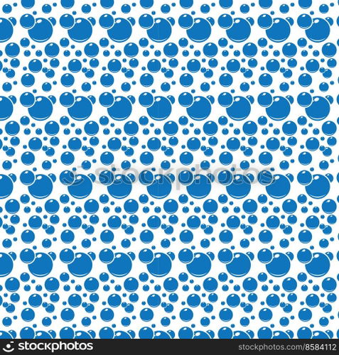 Soap bubbles seamless pattern. Vector background