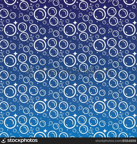Soap bubbles seamless pattern. Vector background