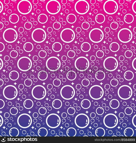 Soap bubbles seamless pattern. Vector background