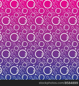 Soap bubbles seamless pattern. Vector background