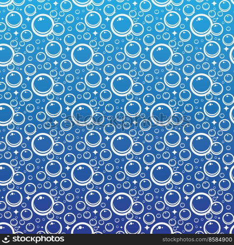 Soap bubbles seamless pattern. Vector background