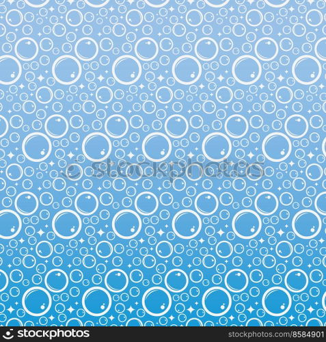 Soap bubbles seamless pattern. Vector background