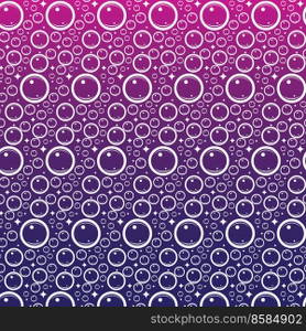 Soap bubbles seamless pattern. Vector background