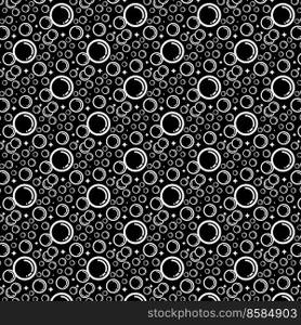 Soap bubbles seamless pattern. Vector background