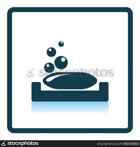 Soap-dish icon. Shadow reflection design. Vector illustration.