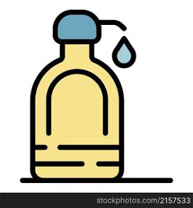 Soap dispenser bottle icon. Outline soap dispenser bottle vector icon color flat isolated. Soap dispenser bottle icon color outline vector