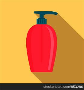 Soap dispenser icon. Flat illustration of soap dispenser vector icon for web design. Soap dispenser icon, flat style