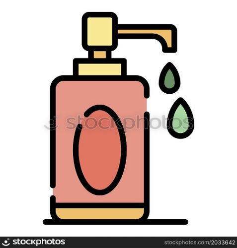 Soap dispenser icon. Outline soap dispenser vector icon color flat isolated. Soap dispenser icon color outline vector