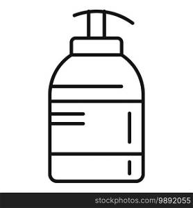 Soap dispenser icon. Outline soap dispenser vector icon for web design isolated on white background. Soap dispenser icon, outline style