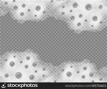 Soap foam overlying on background vector image
