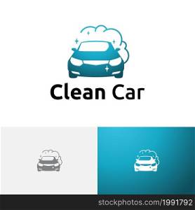 Soap Foam Sparkling Clean Car Wash Carwash Service Logo