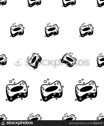 Soap Icon Seamless Pattern, Fatty Acid Bar Used For Washing, Bathing, Cleansing, Lubricating Vector Art Illustration