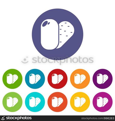 Soap icons color set vector for any web design on white background. Soap icons set vector color