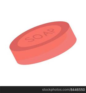 Soap illustration vector icon isolated white background. Cartoon wash object washing care and cleaning.
