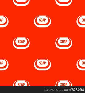 Soap pattern repeat seamless in orange color for any design. Vector geometric illustration. Soap pattern seamless