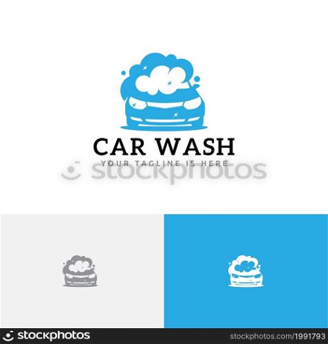 Soap Soapsuds Sparkling Clean Car Wash Carwash Service Logo