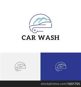 Soapsuds Clean Car Wash Carwash Service Abstract Line Logo