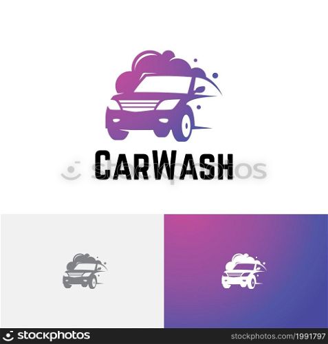 Soapsuds Soap Foam Clean Car Wash Carwash Service Logo