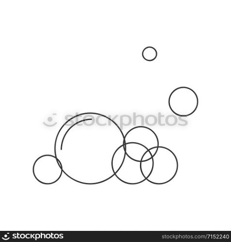 Soapy bubbles icon in vector line drawing