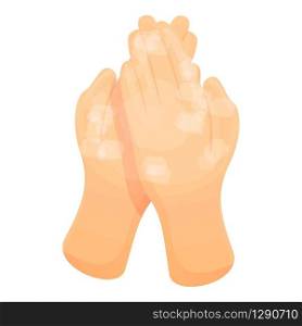 Soapy hands icon. Cartoon of soapy hands vector icon for web design isolated on white background. Soapy hands icon, cartoon style