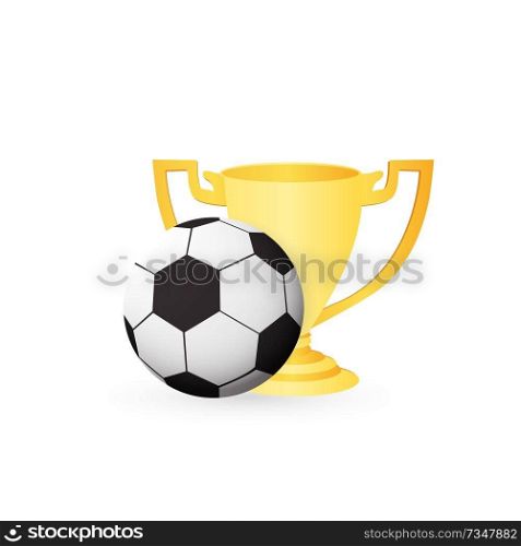 soccer ball and cup winner