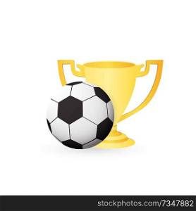 soccer ball and cup winner