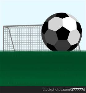 Soccer ball and football goals