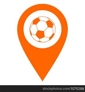 Soccer ball and location pin