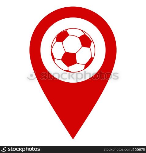 Soccer ball and location pin