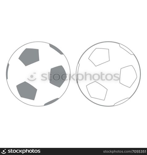 Soccer ball grey set grey set icon .. Soccer ball grey set icon .