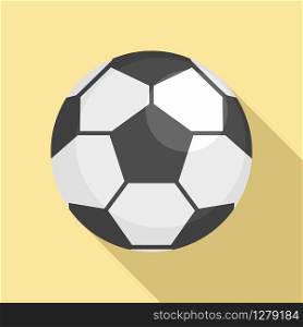 Soccer ball icon. Flat illustration of soccer ball vector icon for web design. Soccer ball icon, flat style